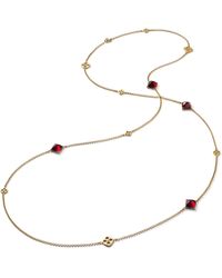 Baccarat Gold Vermeil Mini Medicis Red Long Necklace