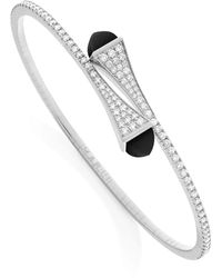 Marli New York - Midi, Diamond And Onyx Cleo Slip-On Bracelet - Lyst