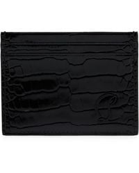 Christian Louboutin - Mooncrest Crocodile-Embossed Card Holder - Lyst