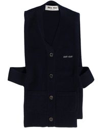 Miu Miu - Cashmere Cardigan Vest - Lyst
