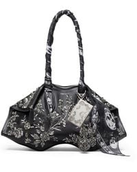 McQueen - Leather Beaded Manta Top-Handle Bag - Lyst