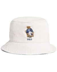 Polo Ralph Lauren - Cotton Twill Polo Bear Bucket Hat - Lyst