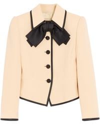 Valentino - Virgin Wool Bow-Tie Jacket - Lyst