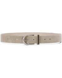 Brunello Cucinelli - Sueded Calfskin Belt - Lyst