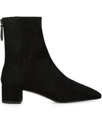 Aquazzura - Suede Saint Honor Ankle Boots 35 - Lyst