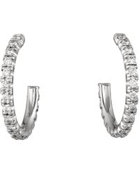 Cartier - Small White Gold And Diamond Étincelle De Hoop Earrings - Lyst