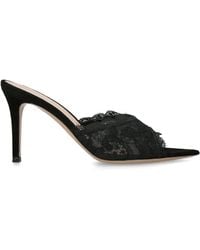 Gianvito Rossi - Lace Claudia Mules 85 - Lyst