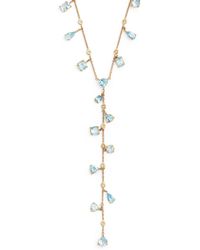 Jacquie Aiche - Yellow Gold, Diamond And Aquamarine Shaker Necklace - Lyst