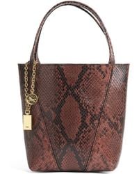 Chloé - Small Snakeskin-Effect Spin Tote Bag - Lyst