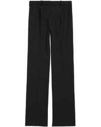 Balenciaga - Stretch-Wool Slim Trousers - Lyst