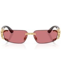 Versace - Metal Ve2291 Rectangle Sunglasses - Lyst