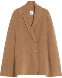 Max Mara - Virgin Wool Double-Breasted Cape - Lyst