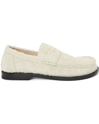 Loewe - Brushed Suede Campo Loafers - Lyst