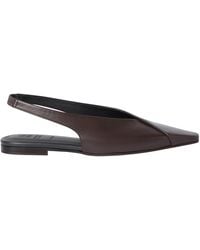 Brunello Cucinelli - Leather Slingback Flats - Lyst