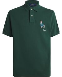 Polo Ralph Lauren - Mesh Dog-Embroidered Polo Shirt - Lyst