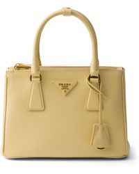 Prada - Small Leather Galleria Top-Handle Bag - Lyst