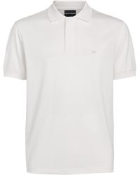 Emporio Armani - Concealed-Placket Logo Polo Shirt - Lyst