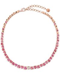 SHAY - Diamond And Sapphire Heart Tennis Necklace - Lyst