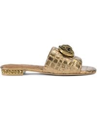 Kurt Geiger - Leather Chelsea Flat Sandals - Lyst