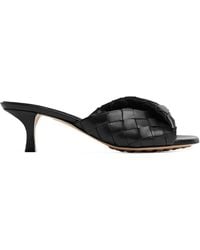 Bottega Veneta - Leather Intrecciato Blink Mules 50 - Lyst