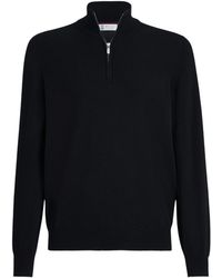 Brunello Cucinelli - Cashmere Quarter-Zip Sweater - Lyst