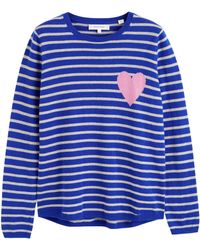 Chinti & Parker - Wool-cashmere Breton Heart Sweater - Lyst
