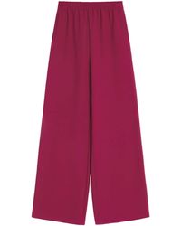 Valentino - Silk Wide-Leg Trousers - Lyst