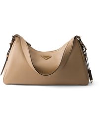 Prada - Large Leather Aimée Shoulder Bag - Lyst