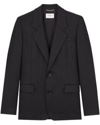 Saint Laurent - Wool Chalk-Stripe Blazer - Lyst