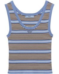 Prada - Cotton Knit Tank Top - Lyst