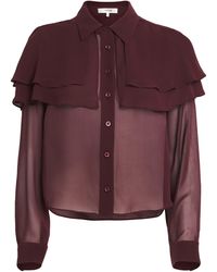FRAME - Silk Cape Blouse - Lyst