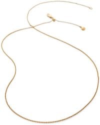 Monica Vinader - Vermeil Fine Chain Necklace - Lyst