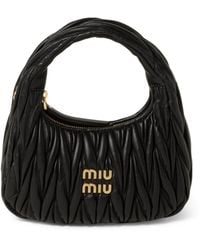 Miu Miu - Small Matelassé Leather Wander Top-Handle Bag - Lyst