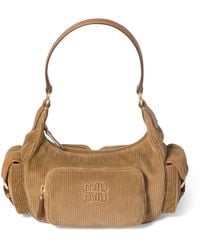Miu Miu - Corduroy Pocket Shoulder Bag - Lyst