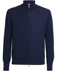 Eleventy - Wool Zip-Up Cardigan - Lyst