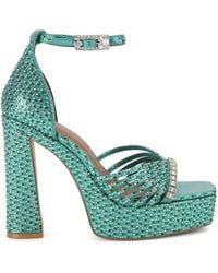 Kurt Geiger - Crystal Strap Platform Sandals - Lyst