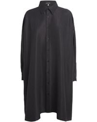 Eskandar - Silk Plissé Wide A-Line Shirt - Lyst