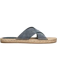 ZEGNA - Suede Espadrille Sandals - Lyst