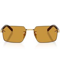 Prada - Rimless Rectangle Sunglasses - Lyst