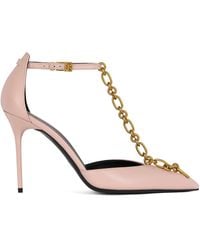 Balmain - Calfskin Sync Heeled Sandals 95 - Lyst