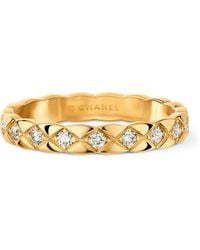 Chanel - Yellow Gold And Diamond Coco Crush Ring - Lyst