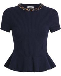 Sandro - Wool-Blend Embellished Sweater - Lyst