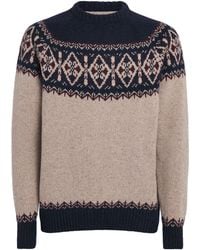 Barbour - Wool-Blend Tisbury Fair Isle Sweater - Lyst