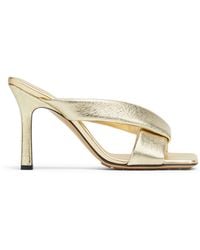 Bottega Veneta - Lambskin Riva Heeled Mules 90 - Lyst