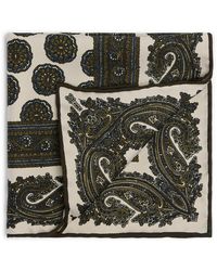 dunhill - Mulberry Silk Floral Medallion Pocket Square - Lyst
