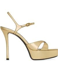 Saint Laurent - Debbie Platform Sandals - Lyst