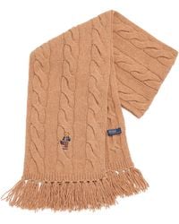 Polo Ralph Lauren - Wool-Blend Cable-Knit Bear Scarf - Lyst