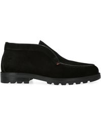 Santoni - Suede Detroit Roccia High-Top Loafers - Lyst