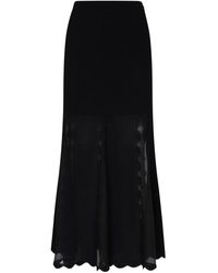 Alexander McQueen Knitted Ottoman Skirt - Black