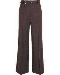 Sandro - Wool-Blend Ring-Detail Trousers - Lyst